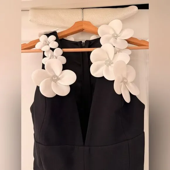 NWOT BRONX AND BANCO Estelle Black and White Mini Dress - Picture 5 of 16